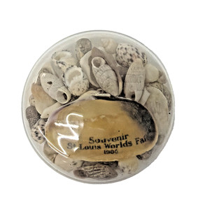 Antique Glass Paperweight St. Louis 1904 World's Fair filled with seashells