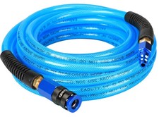 Heavy Duty Reinforced Polyurethane Air Hose 1/4 in x 25 ft, Lightweight, Blue