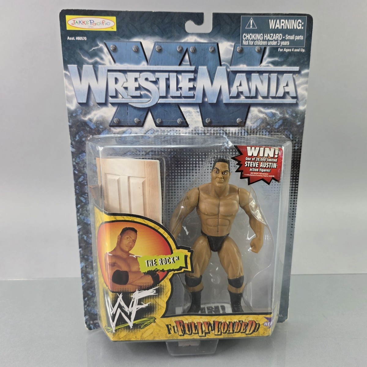 WWF THE ROCK Fully Loaded 1998 WrestleMania XV Action Figure WWE