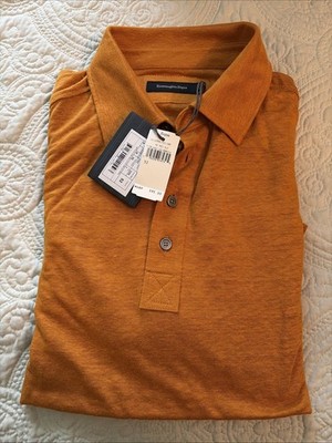 Ermenegildo Zegna Men s Polo Shirt Orange - Large 52 - MSRP $395