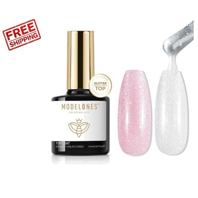 2024 Glitter Gel Top Coat - Versatile Application High Shine For All Nail Colors
