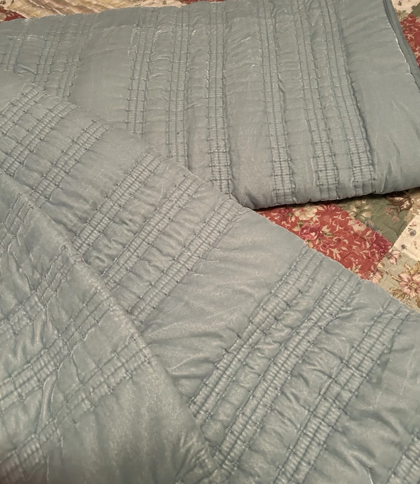 Edredón Threshold completo/queen liso verde menta Foto 2 de 4