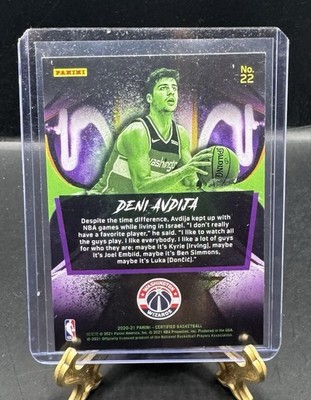 DENI AVDIJA 2020-21 PANINI CERTIFIED GRAFFITI FOIL ROOKIE RC #22