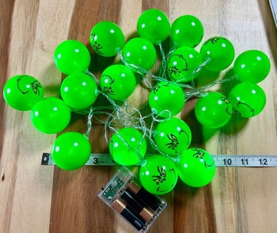 Grinch String Lights for Indoor  Outdoor Christmas Lights 10 FT 20 Light Bulbs