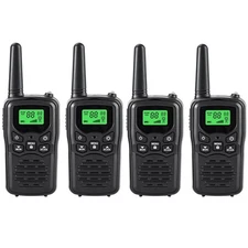 Long Range 100 mile Walkie Talkie Two Way Radio Charge Headset Waterproof 4 PACK