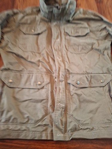 Kuhl Kollusion Jacket Men's Size M Green Stow Away Hood Water Resistant Zip - Picture 3 of 4