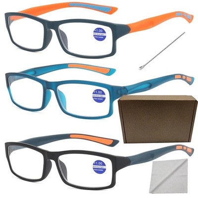 3er Pack Lesebrille Blaulichtfilter +1.5 bis +4.0 Federscharnier Herren Damen DE