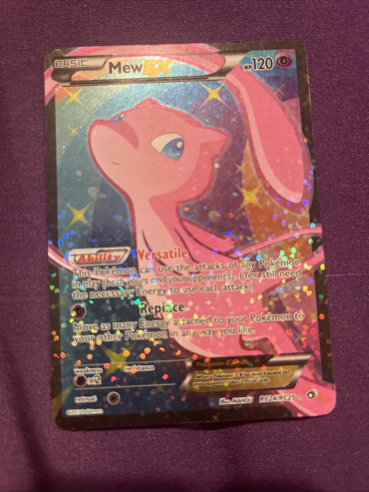 Mew ex 2013 Black & White: Legendary Treasures #RC24/RC25 Radiant