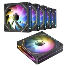 6-Pack 120mm Infinite Mirror Design Case PWM Control & ARGB Fans