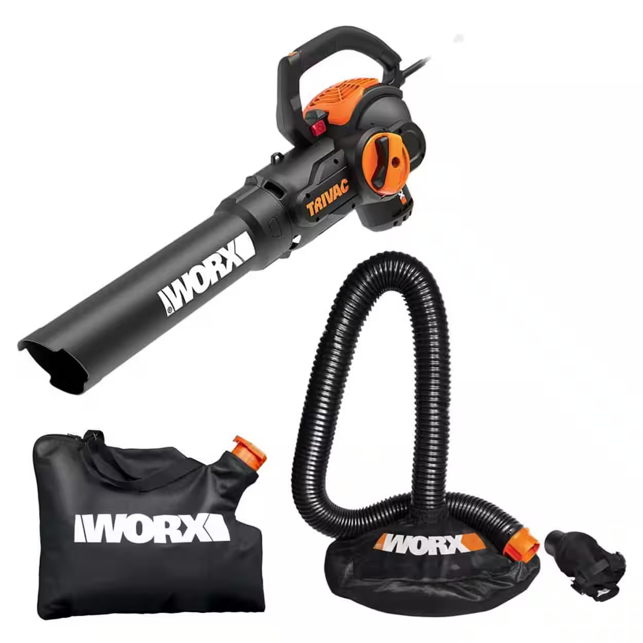 WORX - 12 Amp TRIVAC 70 MPH 600 CFM Corded Blower, Mulcher, 