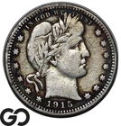 1915 Barber Quarter, Full Rim, Fine Detail