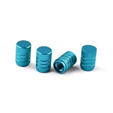 Aluminum Alloy Tire Valve Stem Caps, 4 Pack Universal Car Wheel Tire Light Blue