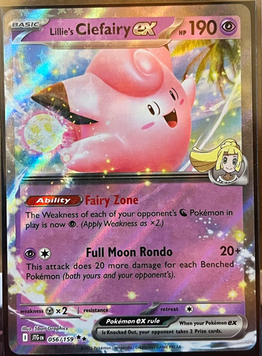 Pokemon TCG Lillie's Clefairy EX Journey Together 056/159 Near Mint Holo