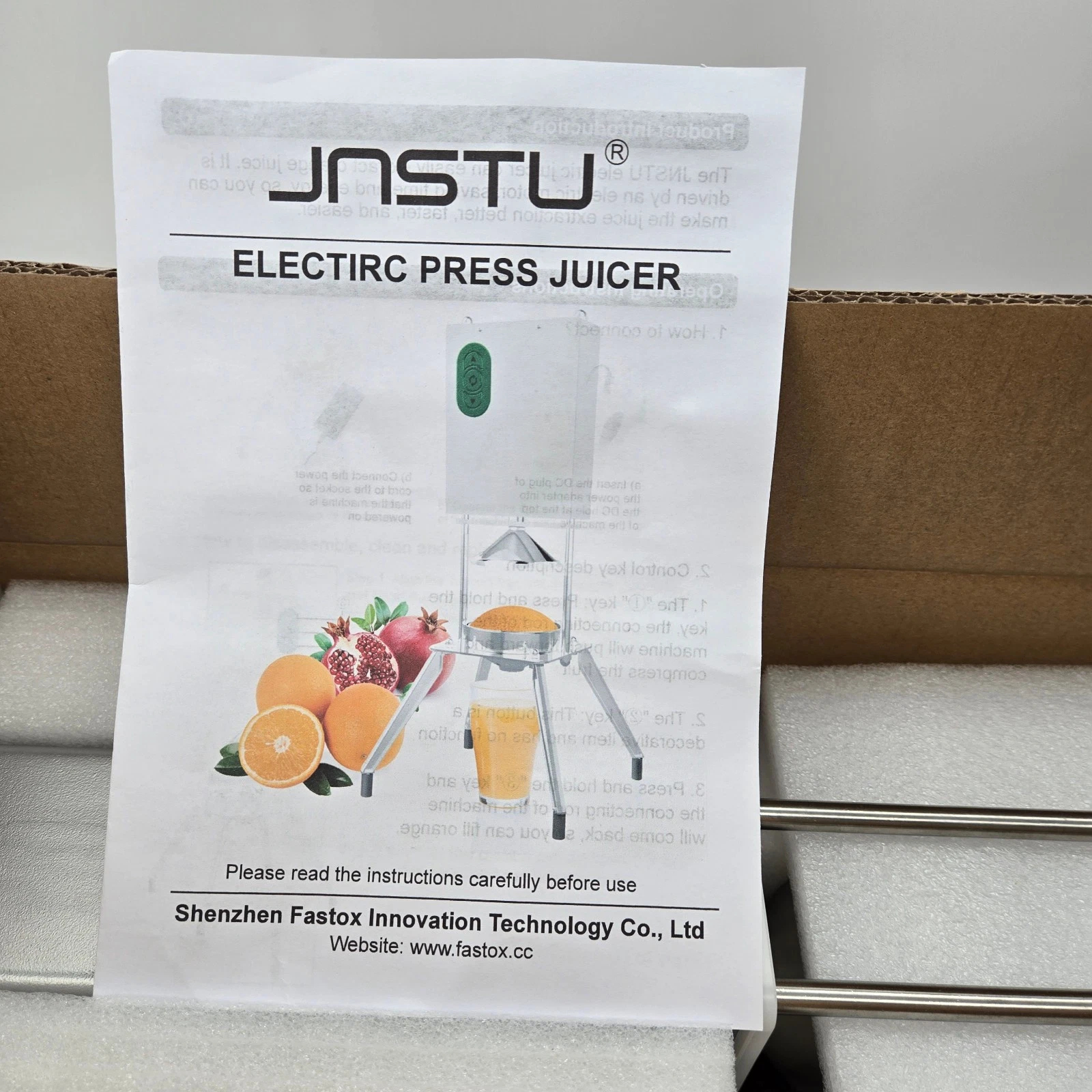 Stainless Steel Commercial Orange Juice Extractor Cold Press Model J302S