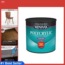 Polycrylic Protective Wood Finish Clear Satin 8 oz Fast Drying Interior Water