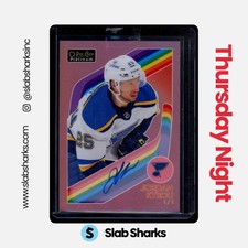 2023 UPPER DECK O-PEE-CHEE PLATINUM #R-55 JORDAN KYROU RETRO RED RAINBOW AUTO