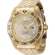 Invicta Men's Watch Pro Diver Quartz Yellow Gold Stainless Steel Bracelet 44520