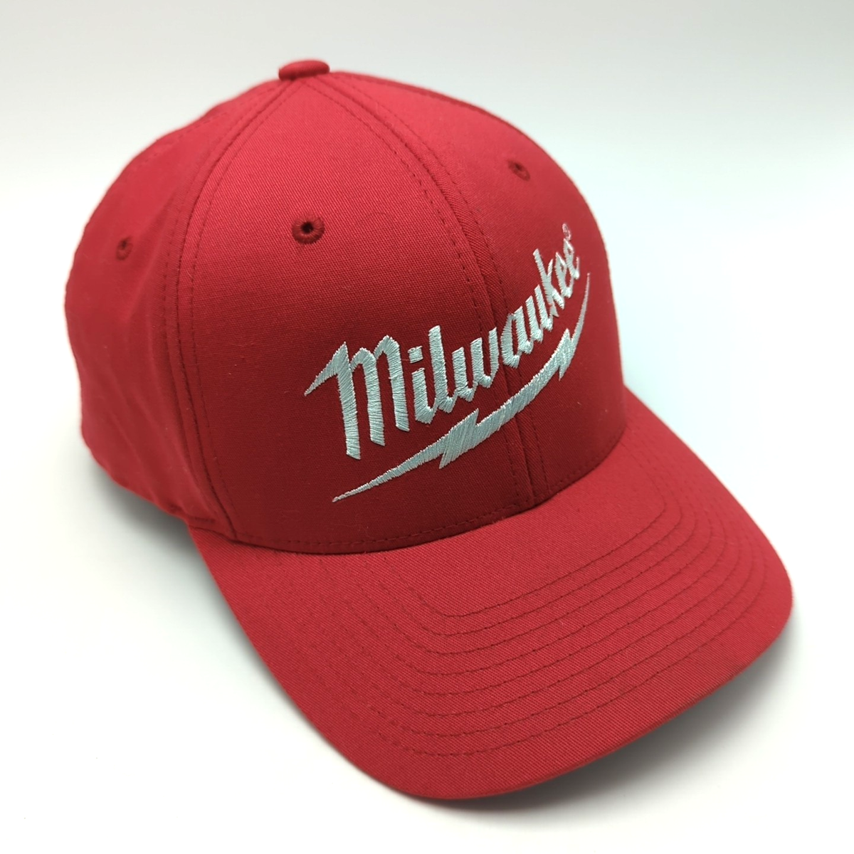 Milwaukee Tools hat flexfit fitted red cap - size S/M | eBay
