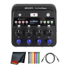 Zoom PodTrak P4next Podcast Recorder, Battery Powered, 4 Microphone Inputs, 4