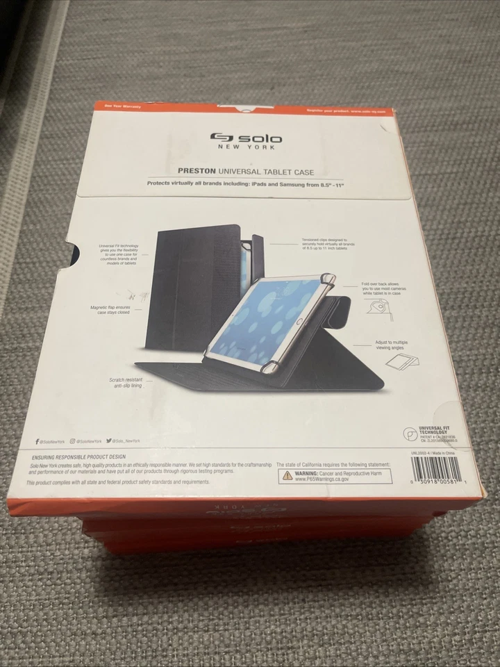Fundas universales para tabletas Solo NewYork Preston de 8,5" a 11", iPads 9,7", 10,5" Foto 3 de 4