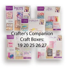 Crafters Companion Card Kits 19 20 25 26 27 embossing dies stamps gems stencils