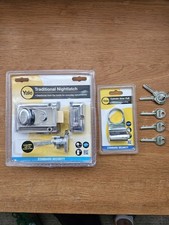 Yale P77 Traditional nightlatch rim cylinder lock inc 5x keys P-77-CH-CH-60.