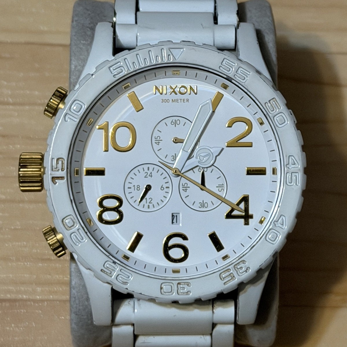 ニクソン　51-30  ホワイト 51-30 Chrono Watch | Silver / White Lume | Men's Stainless Steel