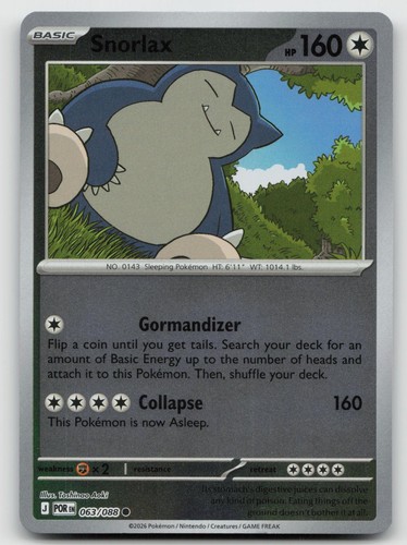 Snorlax 063/088 Perfect Order Reverse Holo NM/M - Buy More & Save - Picture 1 of 2