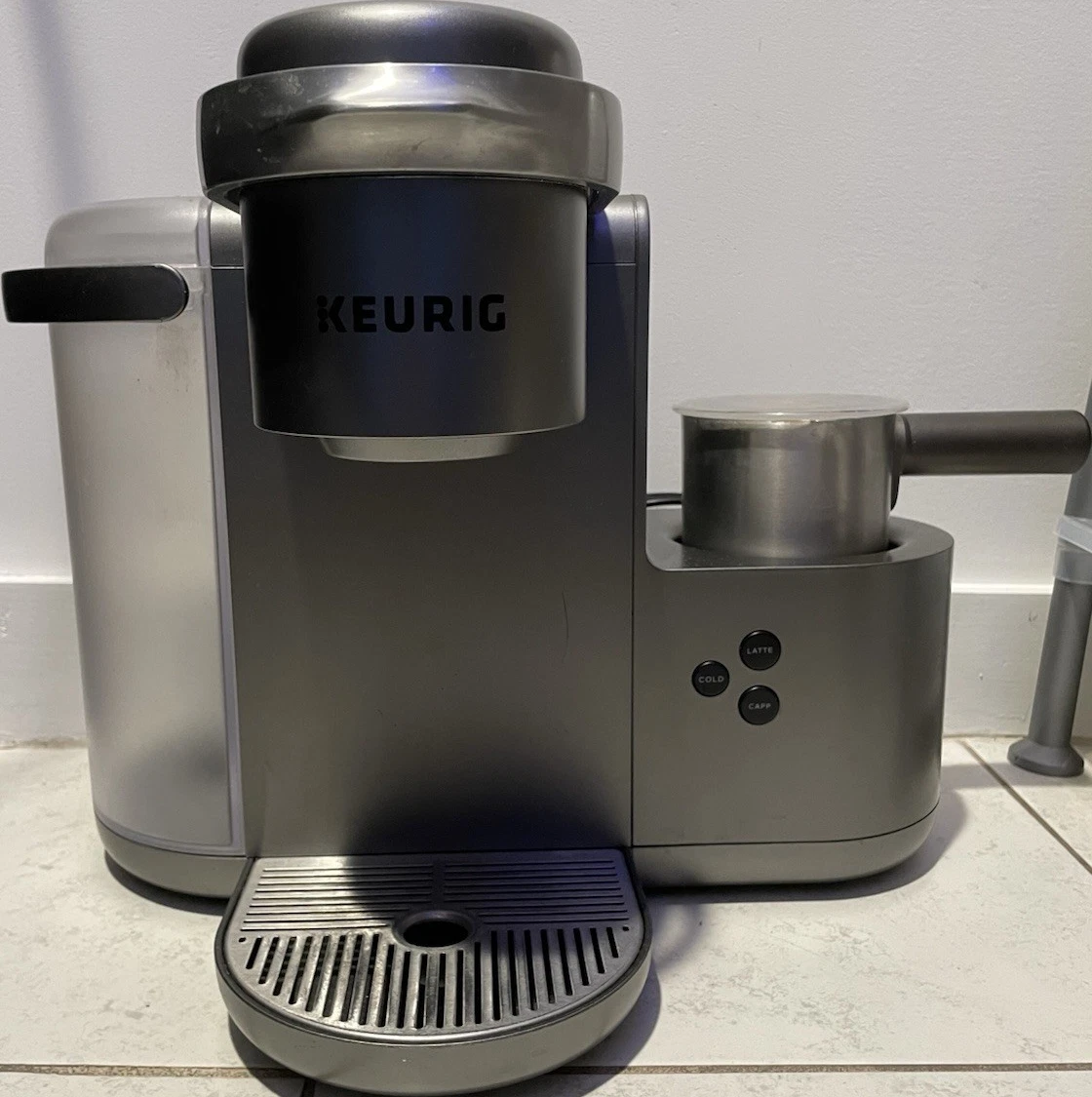 Keurig K-Cafe K-Cup Pod Coffee, Latte & Cappuccino Maker w/ Frother Gray WORKS