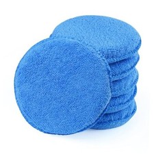 6 Pack Microfiber Wax Applicator Pads, 5 Inch Buffing & Detail Polishing Foam