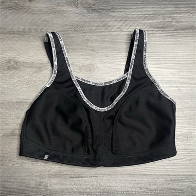 Glamorise Women s Sport 1066 High Support Wireless Sports Bra Black 40D