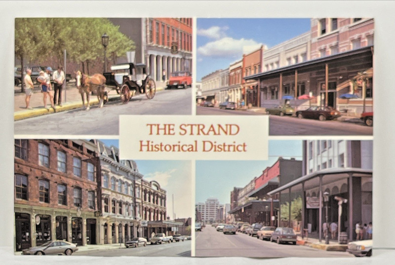 The Strand Galveston Texas TX Multi View Postcard Unposted Unused