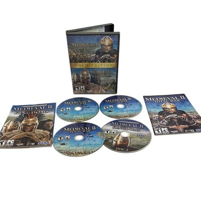 Medieval II: Total War, Gold Edition (PC, 2008) Kingdoms 4 Discs And Key