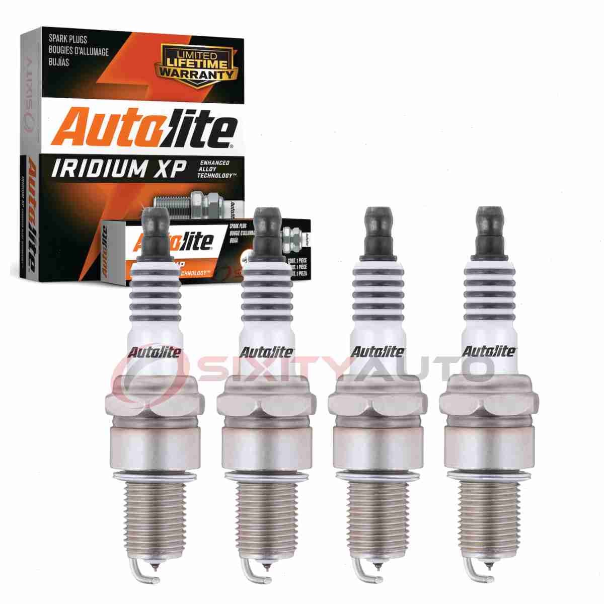 4 pc Autolite Iridium XP Spark Plugs for 1990-1998 Eagle Talon 1.8L 2.0L L4 cr
