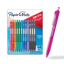 Paper Mate Inkjoy 300RT Retractable Ballpoint Pens, Medium Point, 10 Ink Colors,
