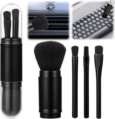 Mini Keyboard Cleaning Brush Kit, 4 Pack Nylon Anti-Static Duster Brushes for Ef