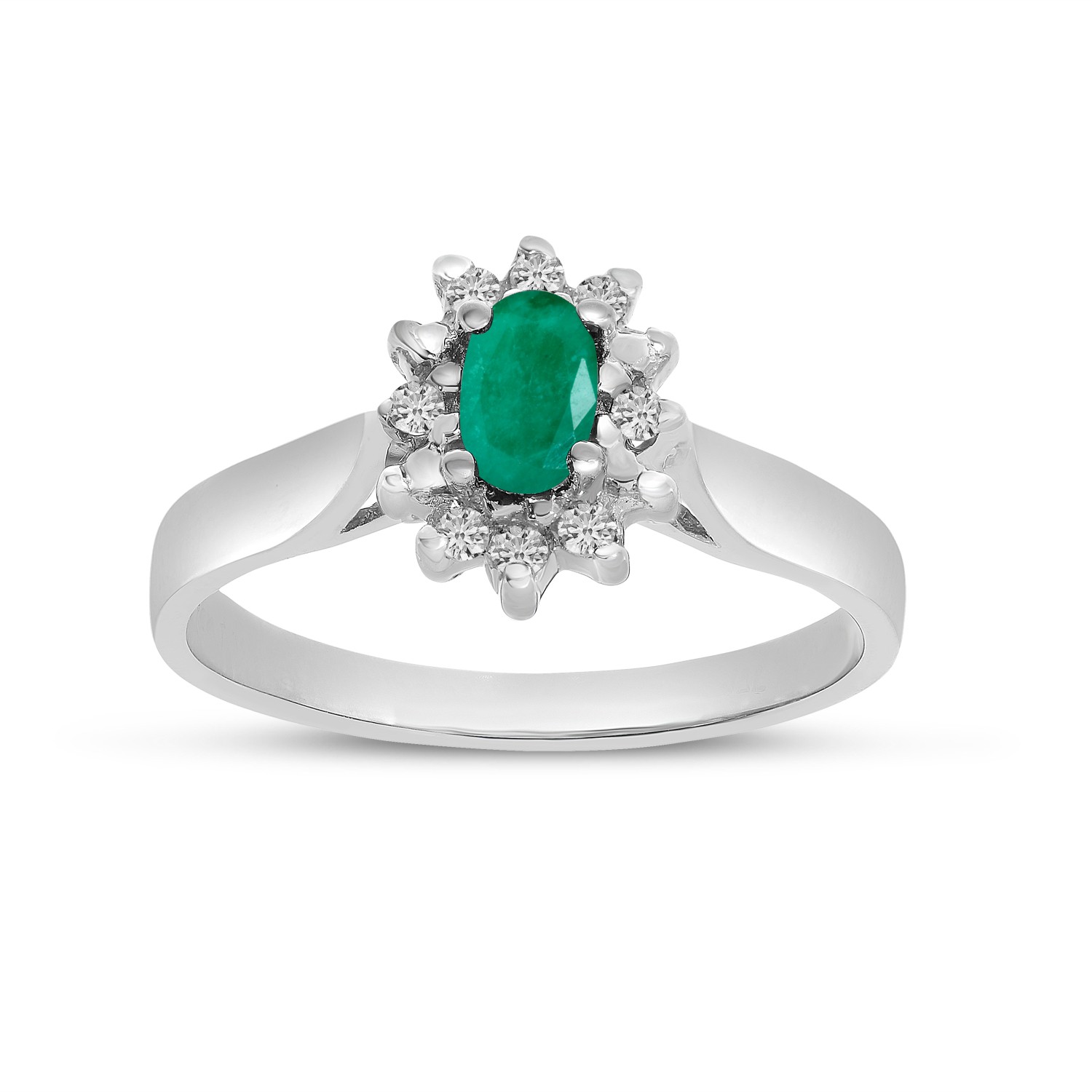 Овальное кольцо со смарагдом и бриллиантом Weigold LXR 14k 016 карата 262790₽