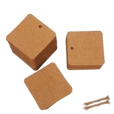 200 Pcs Tags with String for Labeling Writable Jewelry Clothing Labels