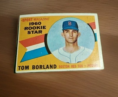 1960 Topps Baseball Card Boston Red Sox Tom Rorland Rookie No Creases #117 Vg