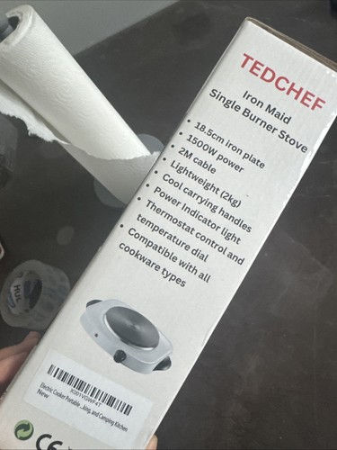Poêle en fonte brûleur unique brûleur simple plaque chauffante blanc caravane TedChef - Photo 3/19