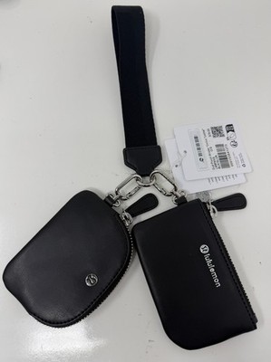 LULULEMON ポーチ ストラップ ダブル 黒×銀 Lululemon Dual Pouch