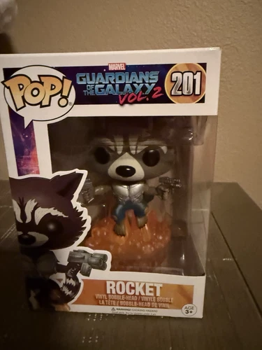 Figura Vinilo Funko Pop Rocket #201 Guardianes de la Galaxia Vol 2 Marvel Nueva
