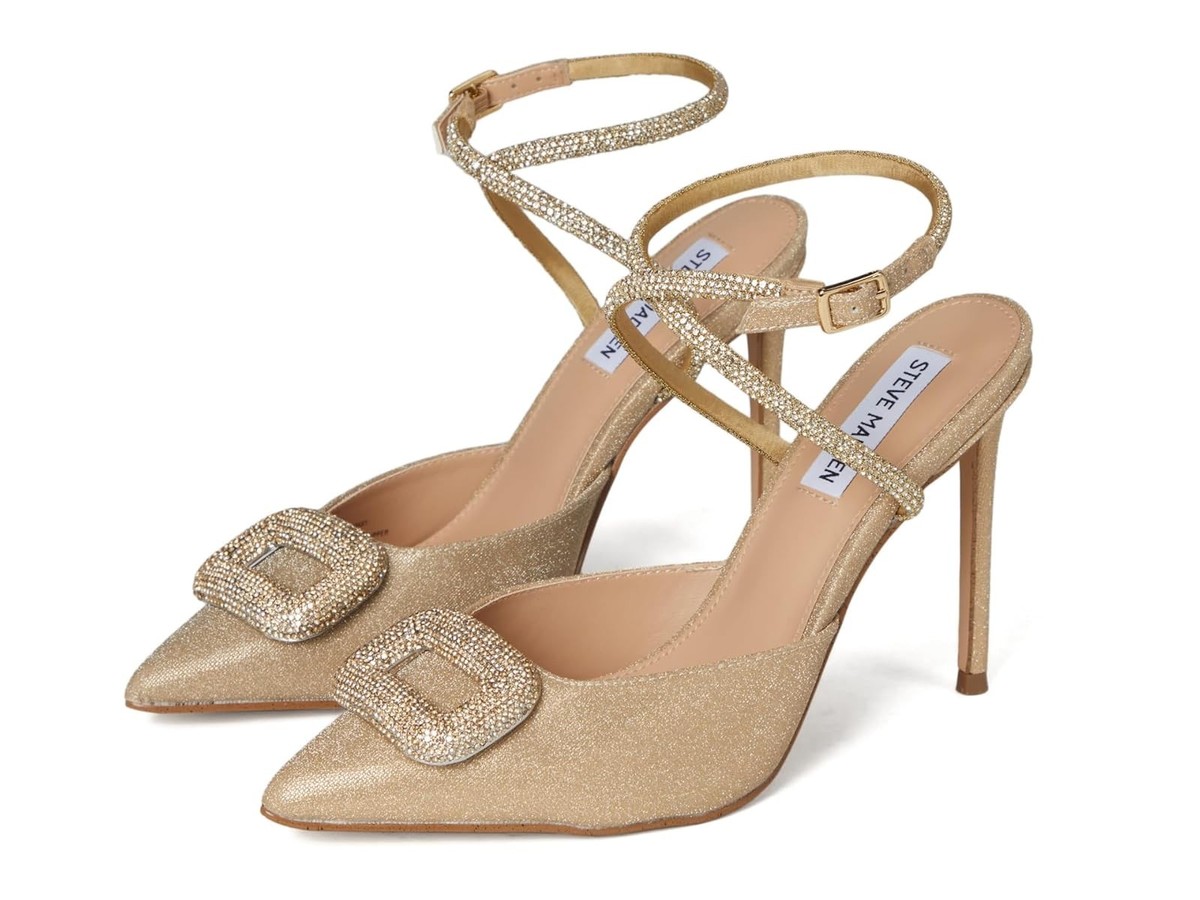 【追跡あり!】Steve Madden VIENNA キラキラで上品なハイヒール VIENNA Black Embellished Stiletto Heel | Women's Heels
