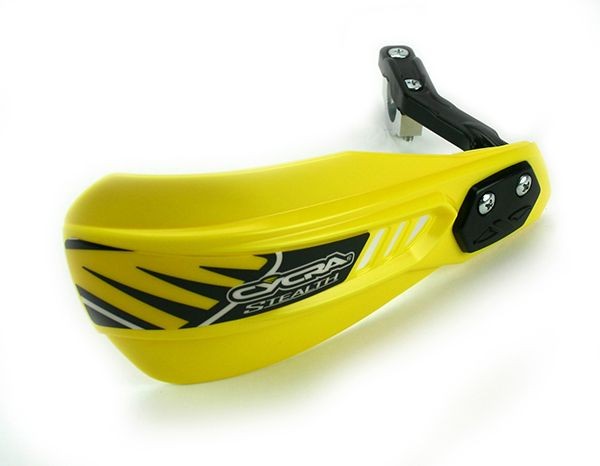 Protège-mains Stealth Primal jaune pour guidon de moto cross