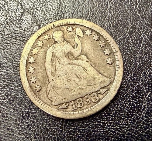 1853 Seated Liberty Half Dime — photo from the most recent tracked eBay sale