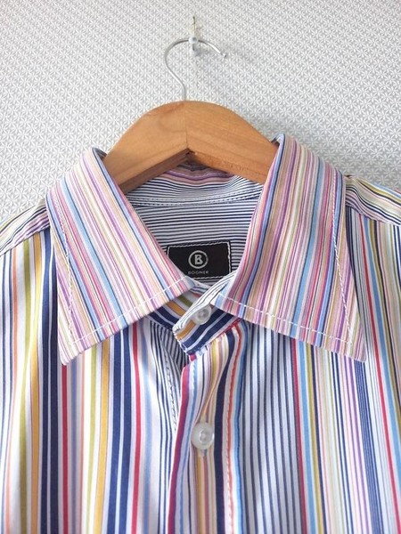Men Bogner Shirt Multicolor Cotton 48