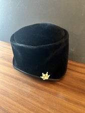 Women  s Vintage Charmer John Frederics Black Velvet Hat Made In France 1950s