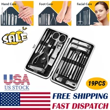 Women Men Manicure Pedicure Set Finger Toe Nail Clippers Scissors Grooming Kit