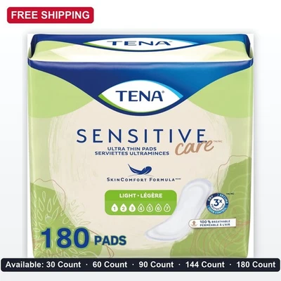 TENA Sensitive Care, Almohadillas Ultra Delgadas Ligeras para Mujer, Regular, 3 Gotas - Imagen 1 de 4