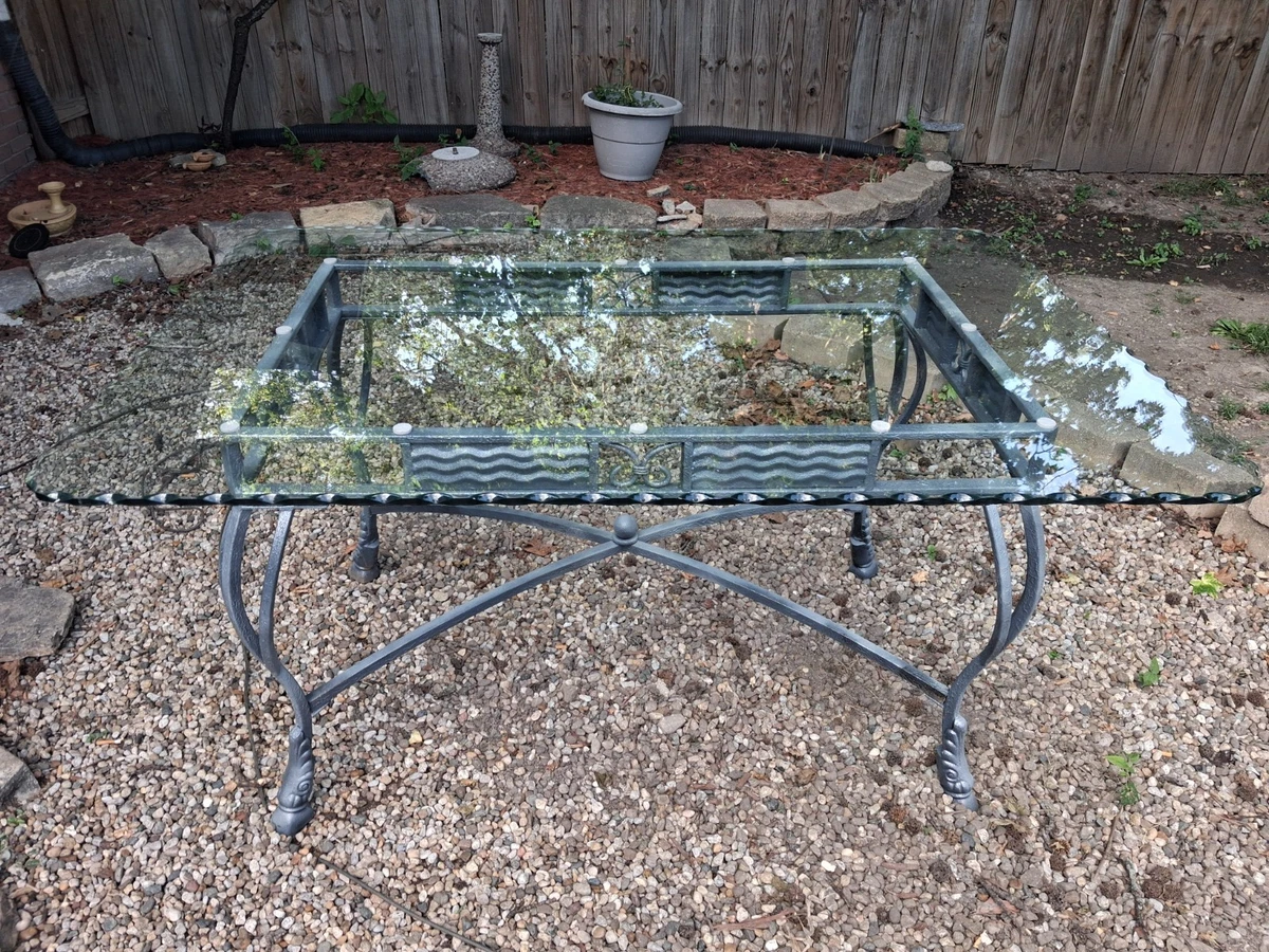 Glass Black Post - 1950 Time Period Manufactured Antique Tables